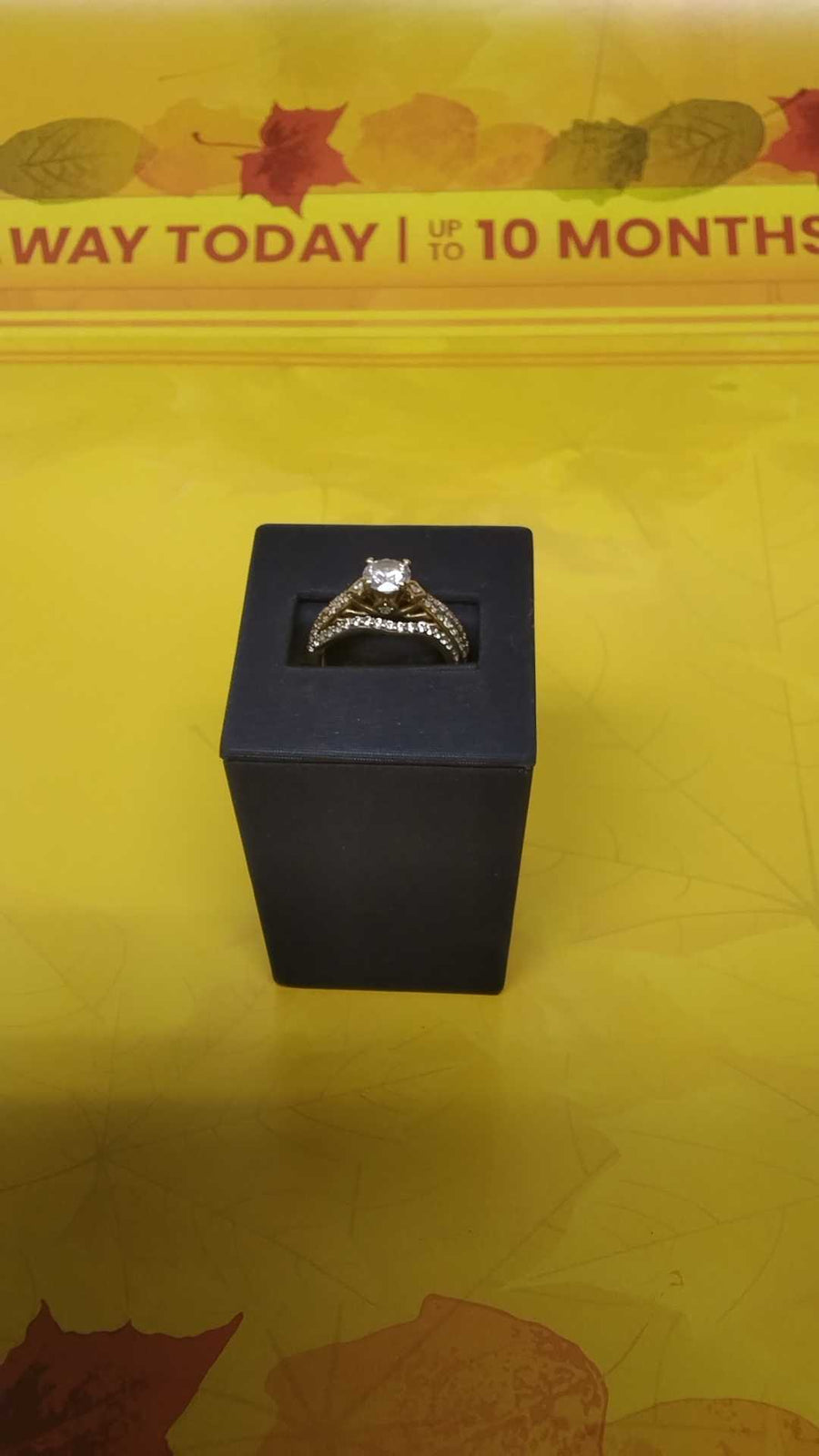 Ring - Engagement Set - Yellow Gold 10k (.417) 5.1 grams Size 8.5