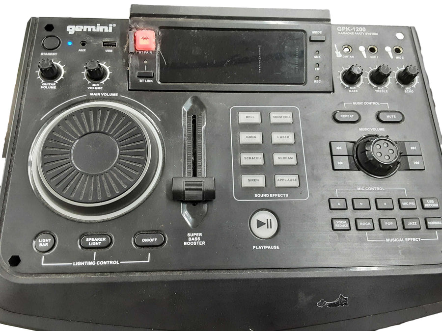 Gemini Gpk-1200 Black Karaoke Machine