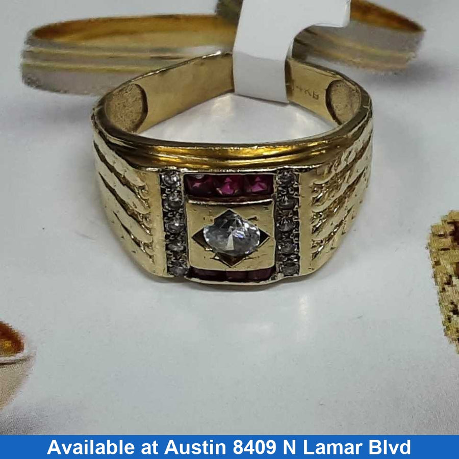 Men's Ring - Yellow Gold 14k (.585) 7.2 grams Size 9.5