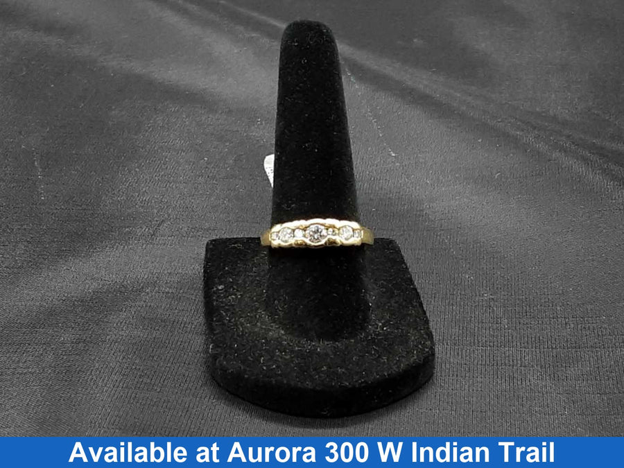 Ring - Wedding Band - Yellow Gold 14k (.585) 3.3 grams Size 6.5