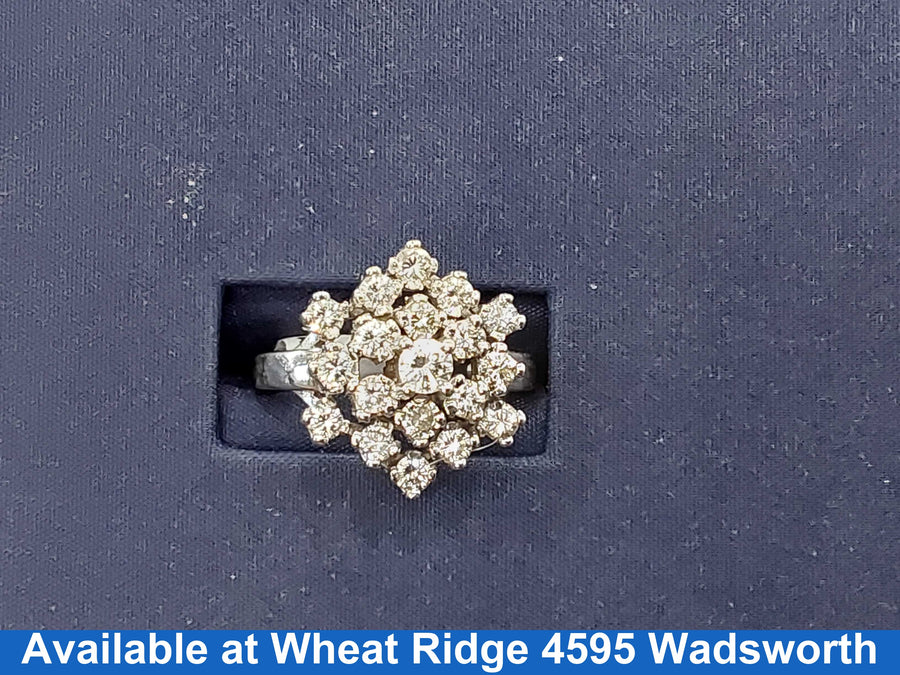 Women's Ring - White Gold 14k (.585) 9.5 grams Size 8