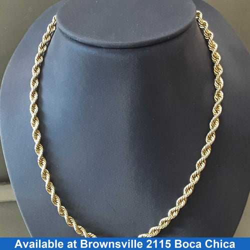 Rope Chain - Yellow Gold 10k (.417) 31.7 grams 25 inch