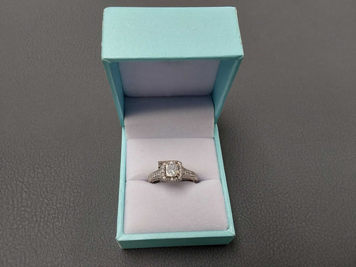 Ring - Wedding Set - White Gold 14k (.585) 4.9 grams Size 20