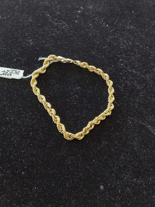 Rope Bracelet - Yellow Gold 10k (.417) 3.2 grams 8 inch