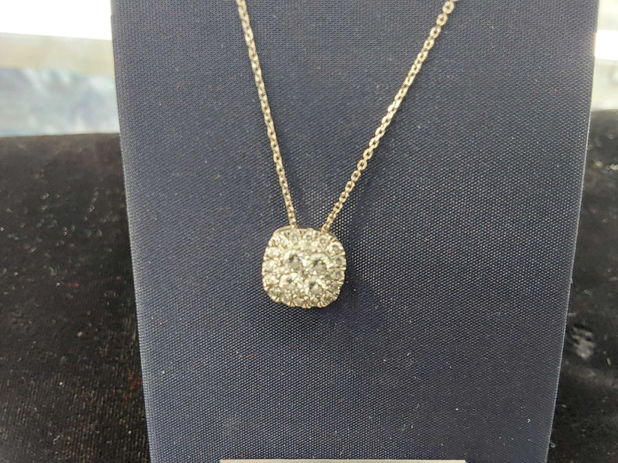 Diamond Pendant - White Gold 14k (.585) 2.7 grams