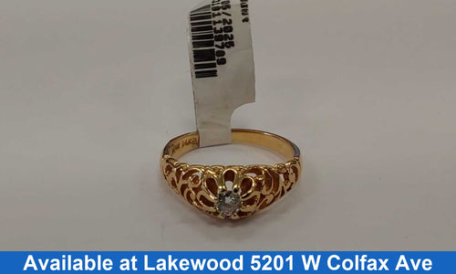 Women's Ring - Yellow Gold 14k (.585) 3.3 grams Size 7.5