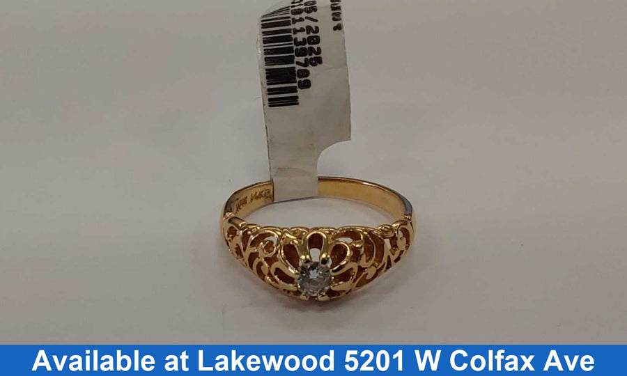 Women's Ring - Yellow Gold 14k (.585) 3.3 grams Size 7.5