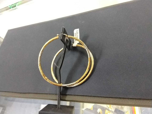 Bangle Earrings - Tricolor Gold 14k (.585) 6 grams