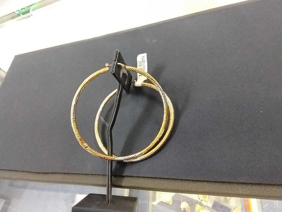 Bangle Earrings - Tricolor Gold 14k (.585) 6 grams