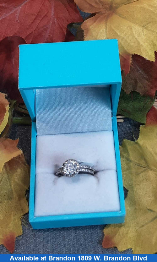 Ring - Engagement Set - White Gold 14k (.585) 2.6 grams Size 6.5