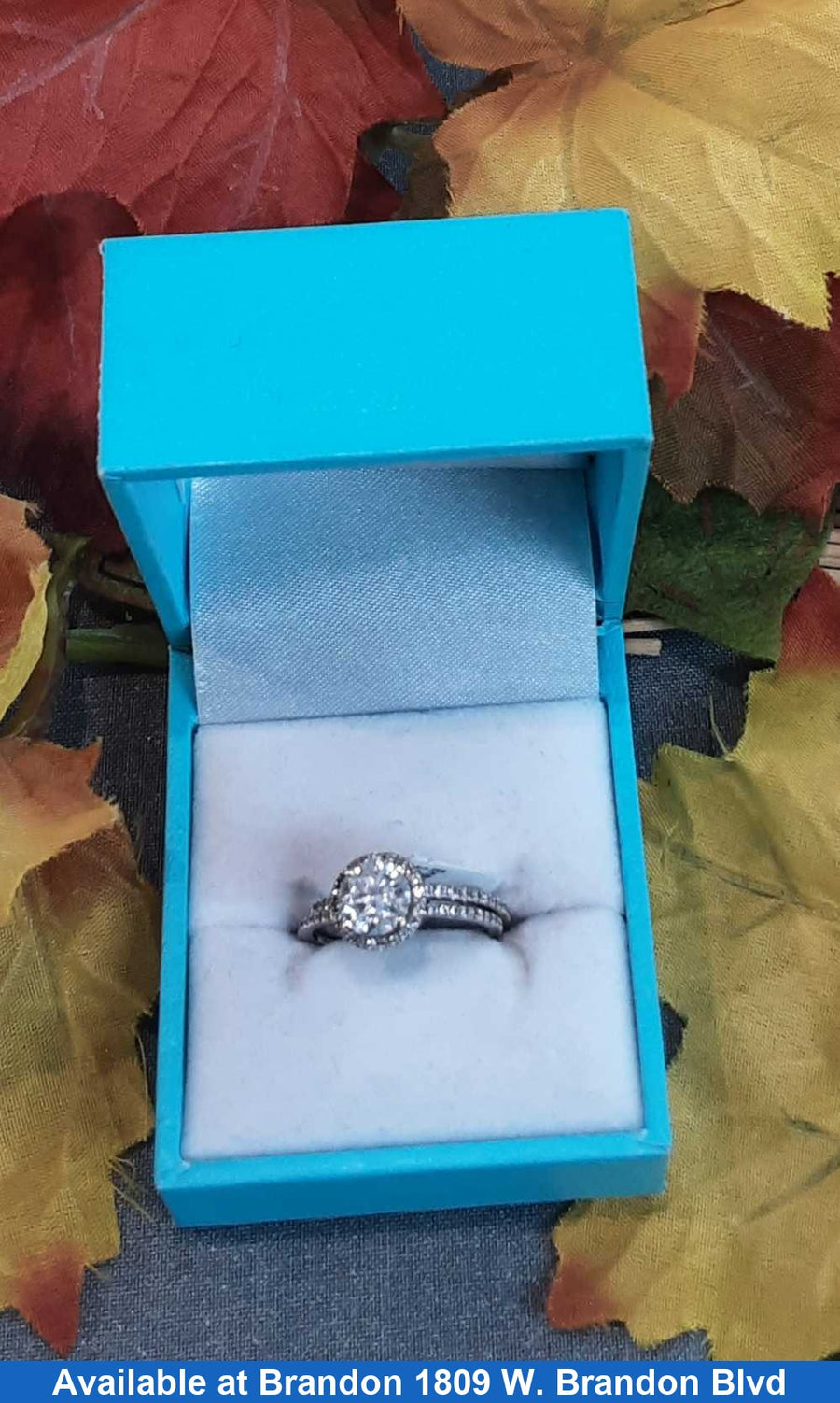 Ring - Engagement Set - White Gold 14k (.585) 2.6 grams Size 6.5