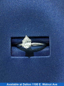 Women's Ring - Solitaire - White Gold 14k (.585) 2 grams Size 8