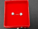 Double Stud Earring - White Gold 14k (.585) 1.4 grams