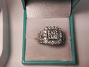 Ring - Wedding Set - White Gold 14k (.585) 10.1 grams Size 8.5