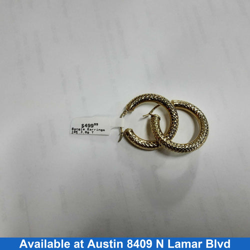 Bangle Earrings - Yellow Gold 10k (.417) 3.8 grams