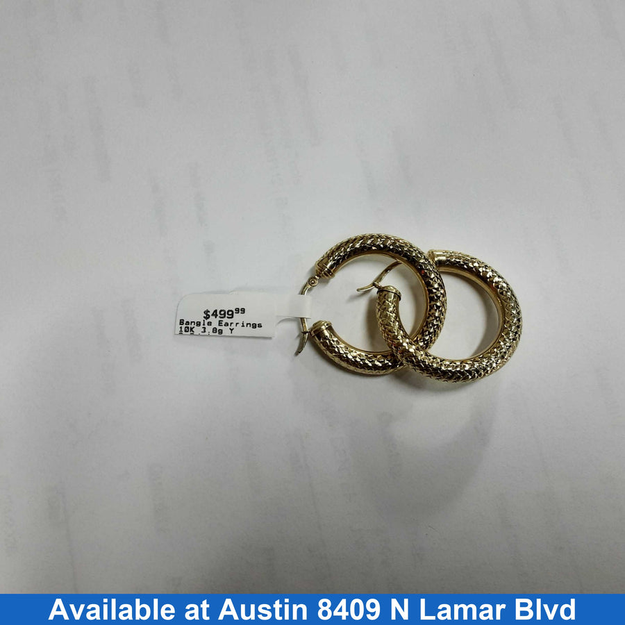 Bangle Earrings - Yellow Gold 10k (.417) 3.8 grams
