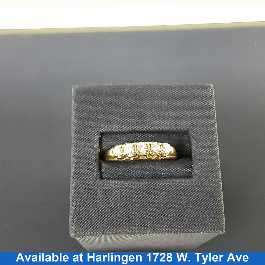 Women's Ring - Anniversary - Yellow Gold 10k (.417) 3 grams Size 9