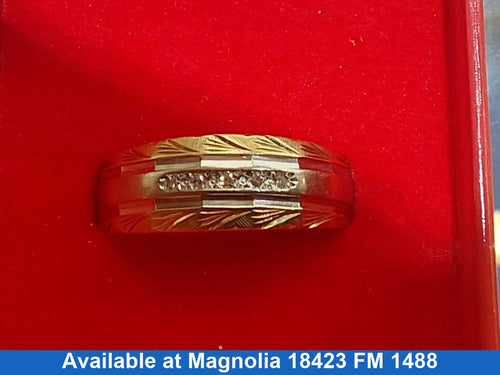 Men's Ring - Tricolor Gold 14k (.585) 7.1 grams Size 13.5