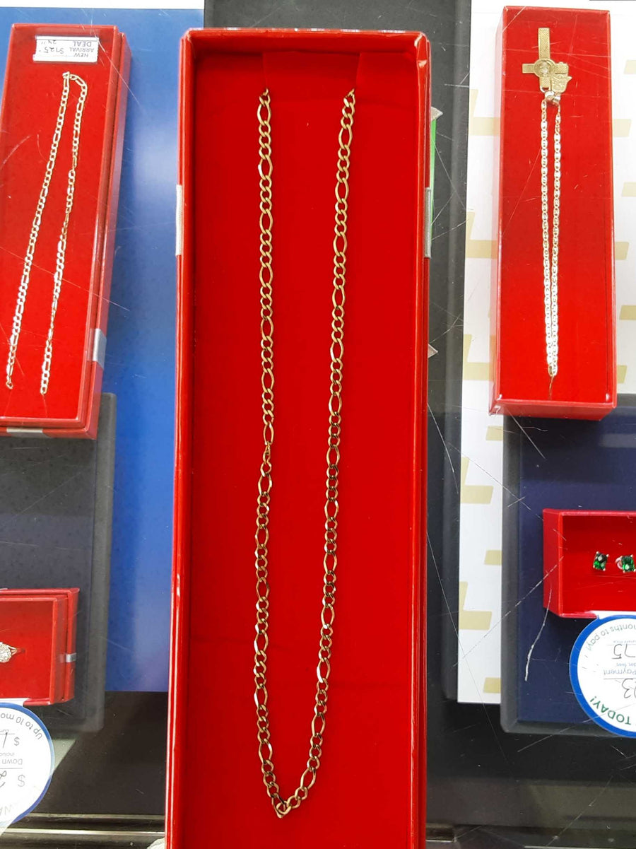 Figaro Chain - Yellow Gold 10k (.417) 5.7 grams 1 inch