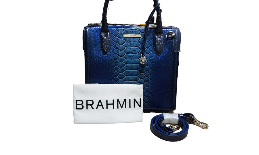 Brahmin Caroline Blue Ateague Blue Purse / Handbag