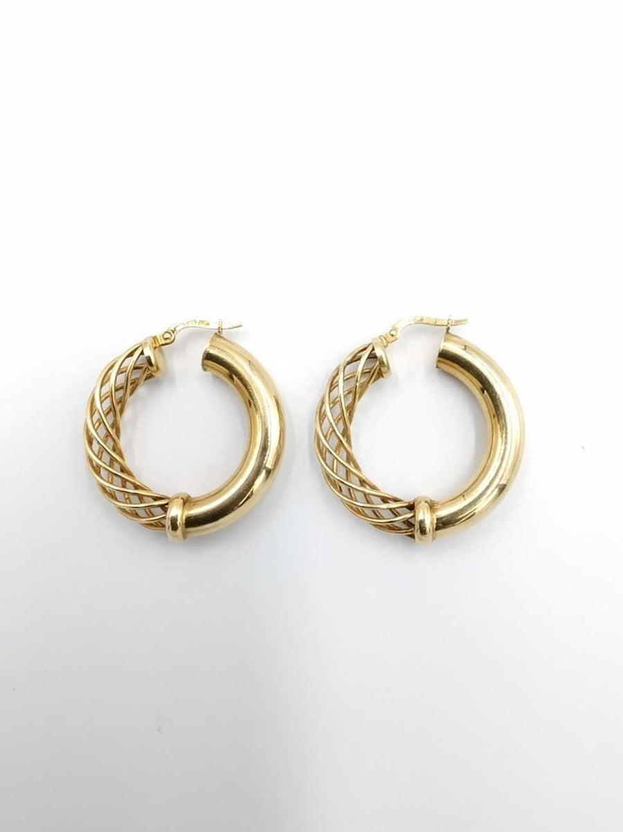 Hoop Earrings - Yellow Gold 14k (.585) 7.2 grams