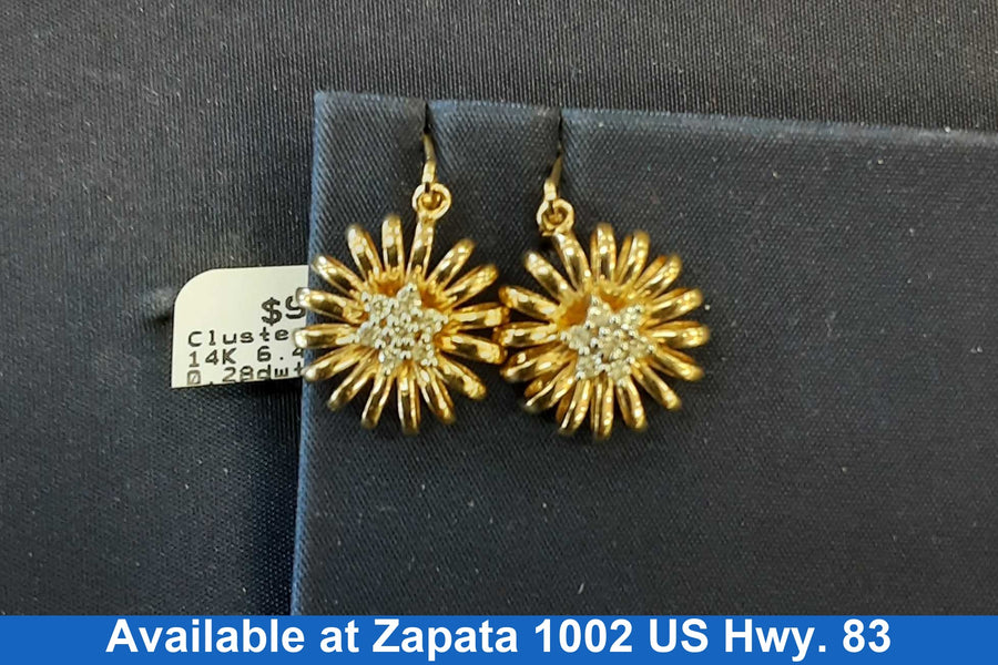 Earrings - Yellow Gold 14k (.585) 6.4 grams