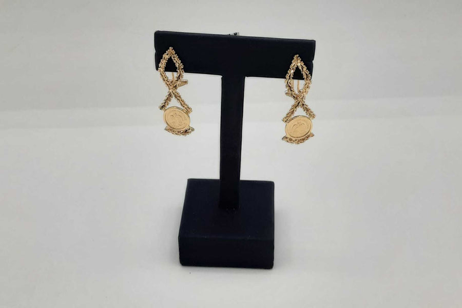 Earrings - Yellow Gold 10k (.417) 6.2 grams