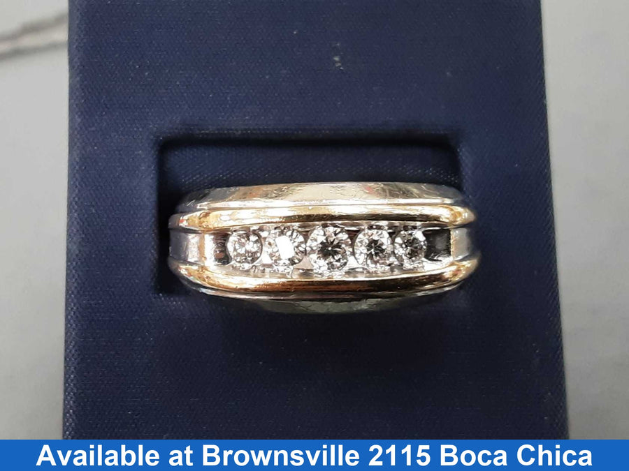 Ring - Wedding Band - White Gold 10k (.417) 6.7 grams Size 8.5