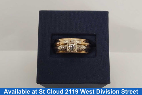 Ring - Wedding Set - Yellow Gold 14k (.585) 8.09 grams Size 8.5