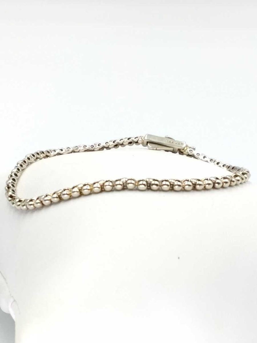 Bead Bracelet - White Gold 10k (.417) 7.2 grams 7 inch