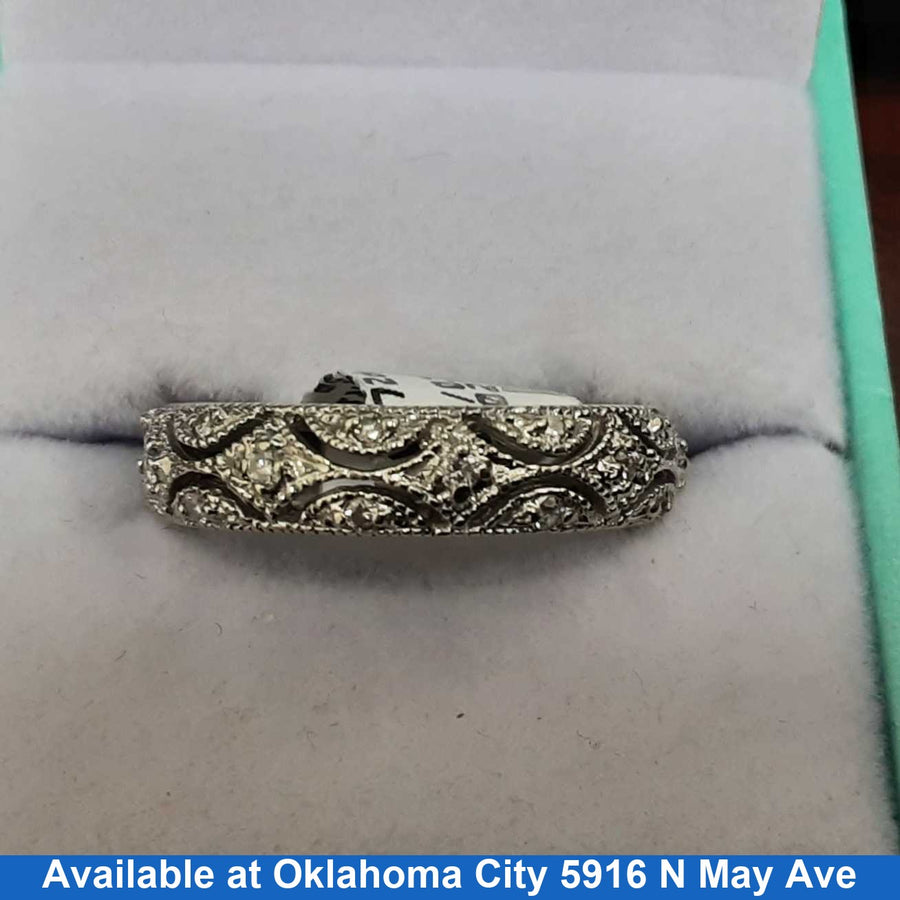 Women's Ring - Anniversary - White Gold 14k (.585) 5.5 grams Size 20
