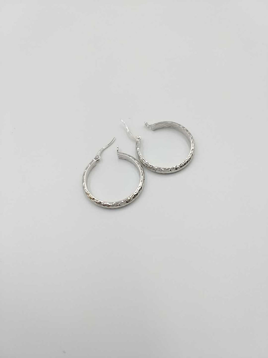 Hoop Earrings - White Gold 14k (.585) 2 grams
