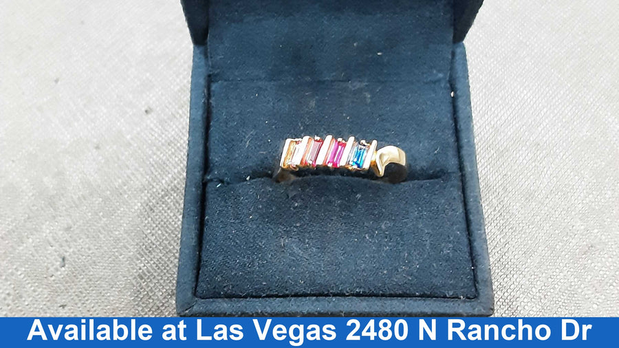 Women's Ring - Yellow Gold 10k (.417) 2.2 grams Size 10.5