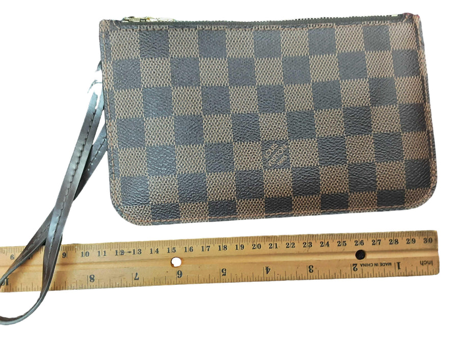 Louis Vuitton Damier Ebene Pouchette Brown Wallet