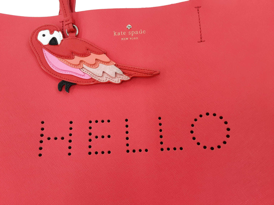 Kate Spade New York Flights Of Fancy Hallie Hello Tote Pink Purse / Handbag