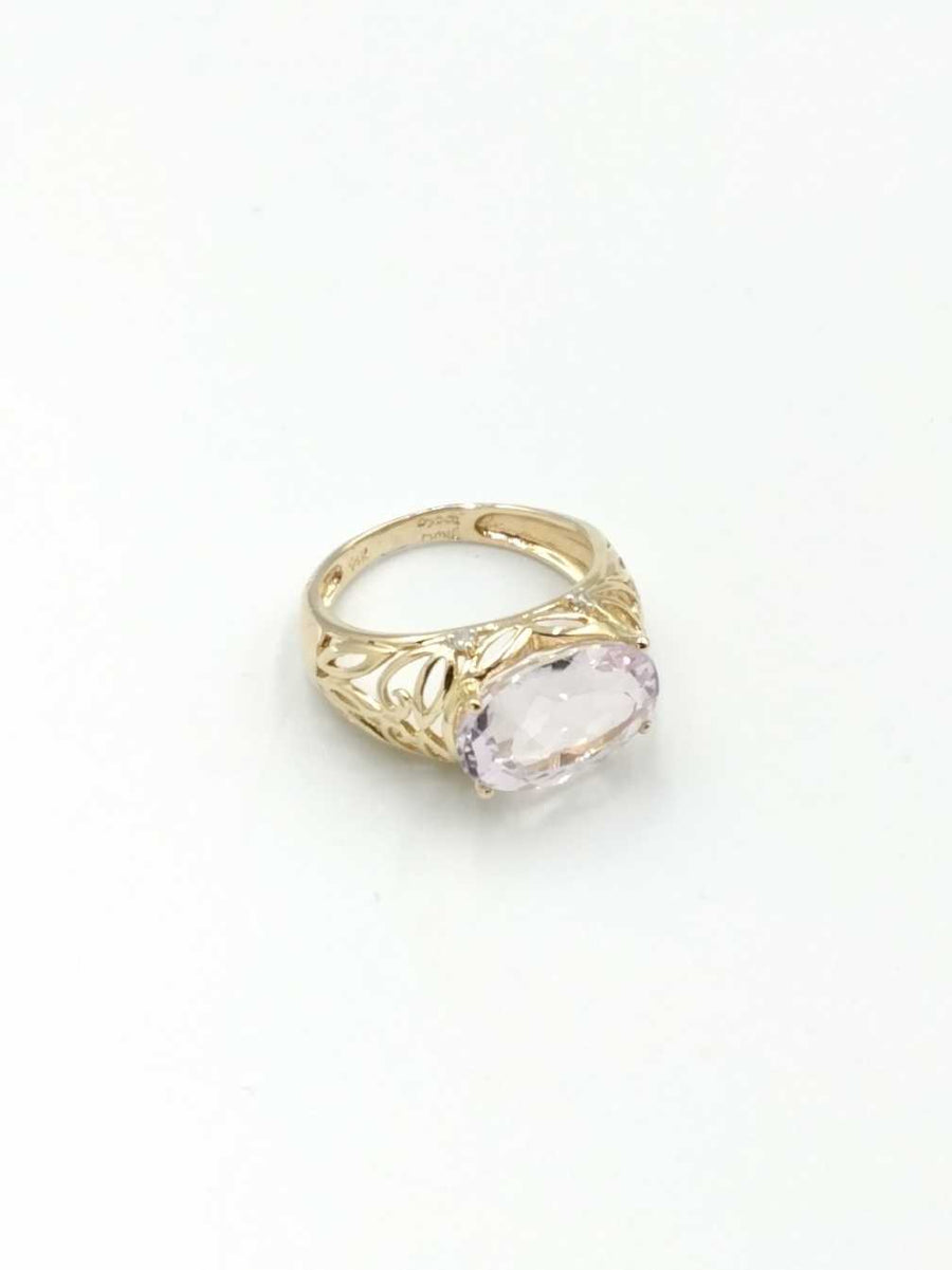 Women's Ring - Solitaire - Yellow Gold 10k (.417) 3.5 grams Size 6
