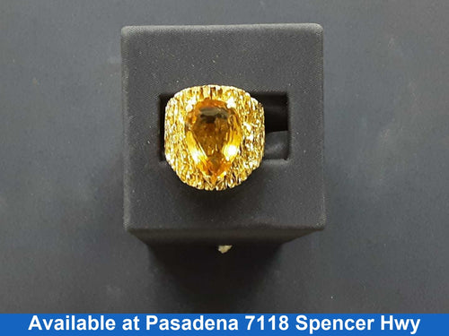 Women's Ring - Yellow Gold 10k (.417) 9 grams Size 20