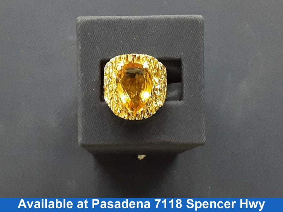 Women's Ring - Yellow Gold 10k (.417) 9 grams Size 20
