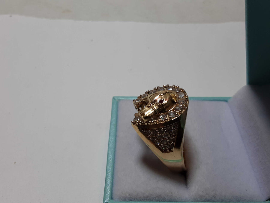 Men's Ring - Yellow Gold 14k (.585) 7.6 grams Size 12