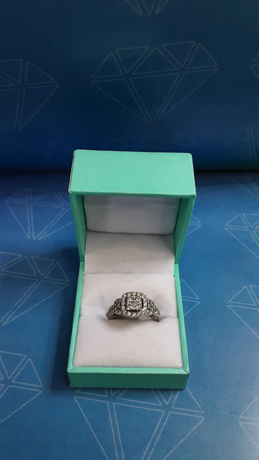 Ring - Engagement Set - White Gold 10k (.417) 6.5 grams Size 7