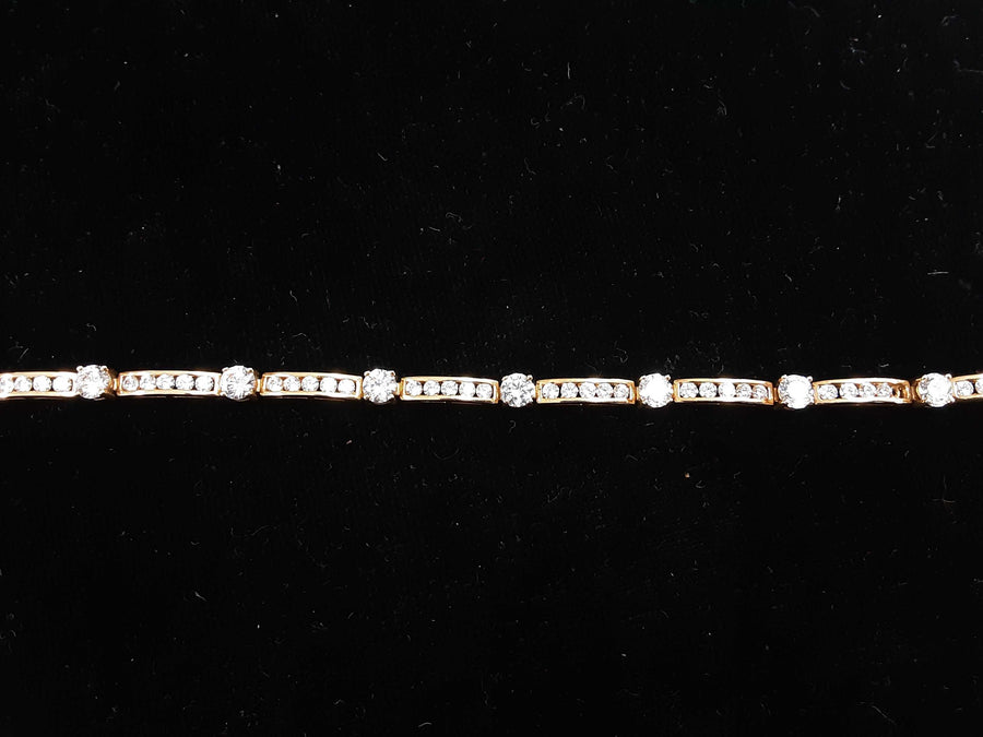 Tennis Bracelet - Yellow Gold 14k (.585) 8.9 grams 7 inch