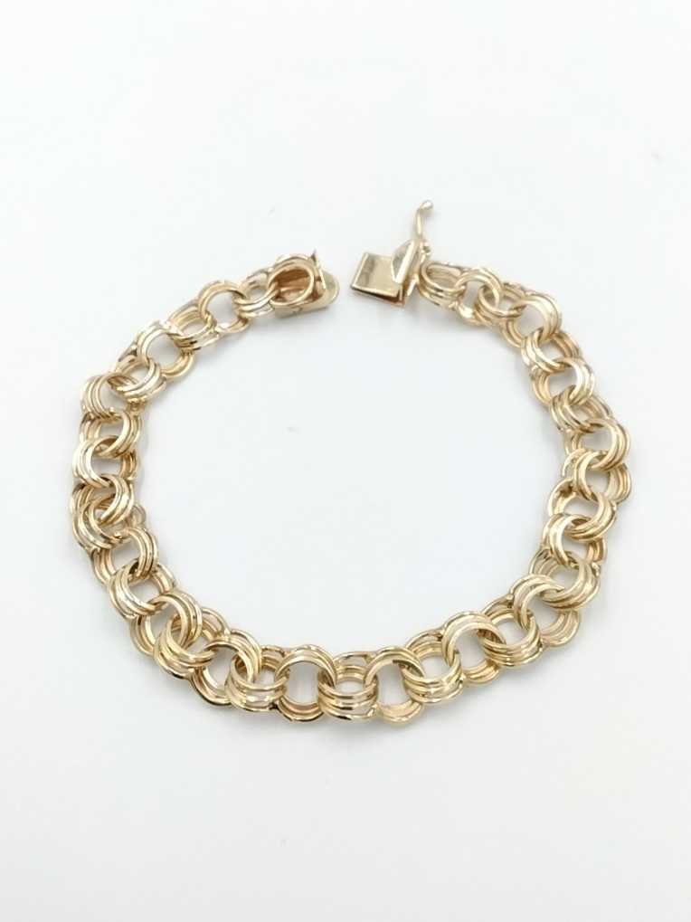 Box Bracelet - Yellow Gold 14k (.585) 11.3 grams 5 inch