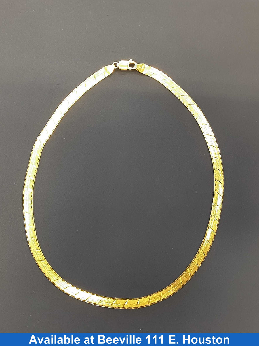 Herringbone Chain - Yellow Gold 14k (.585) 22.9 grams 20 inch