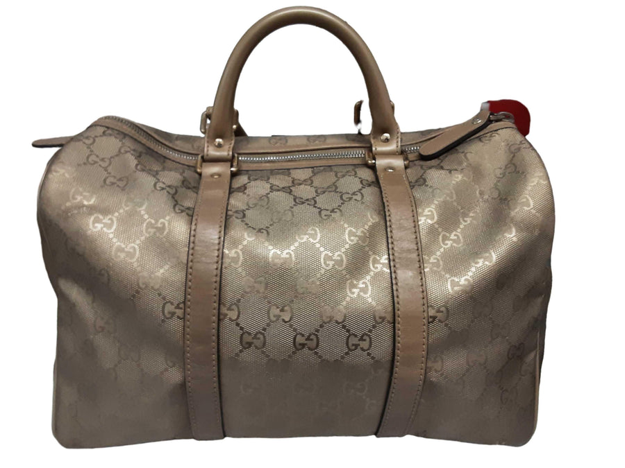 Gucci Boston Medium Signature Gold Purse / Handbag
