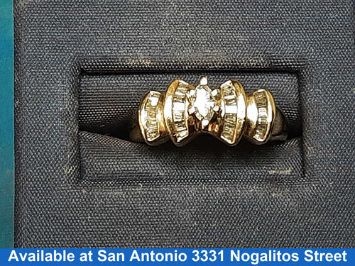 Women's Ring - Solitaire - Yellow Gold 10k (.417) 3.2 grams Size 6.5