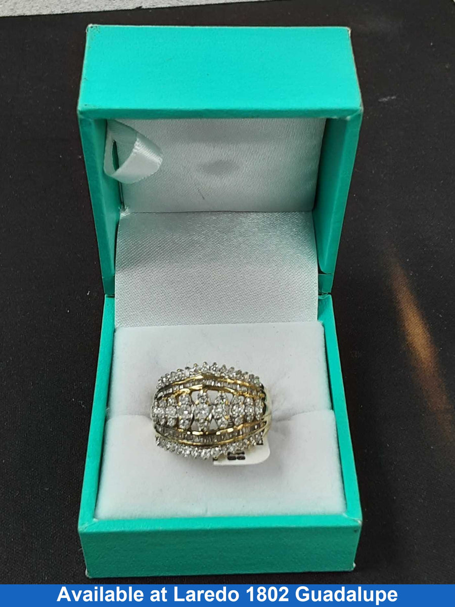 Women's Ring - Anniversary - Yellow Gold 10k (.417) 4.9 grams Size 20