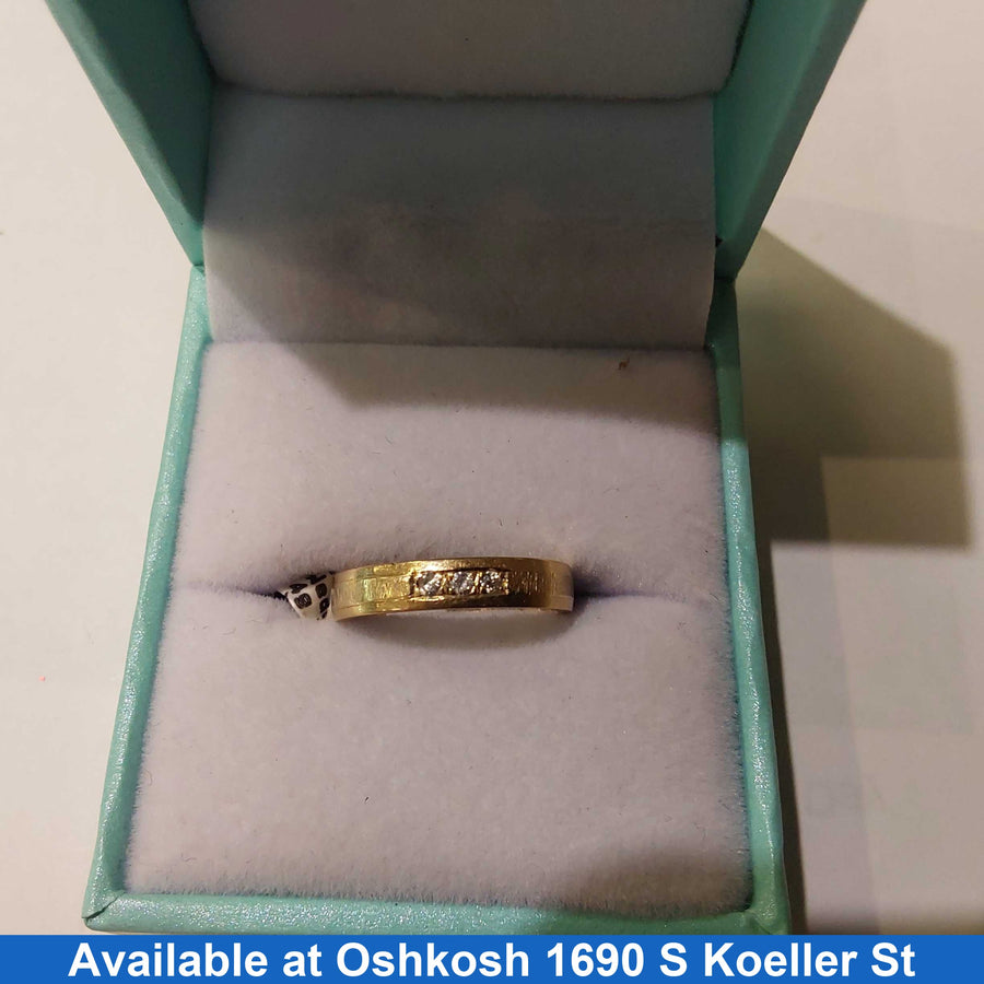 Ring - Wedding Band - Yellow Gold 14k (.585) 2.4 grams Size 4.5
