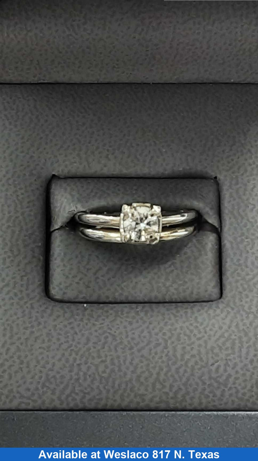 Ring - Engagement Set - White Gold 14k (.585) 4 grams Size 9