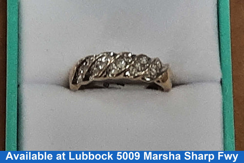 Women's Ring - Anniversary - Yellow Gold 10k (.417) 3.3 grams Size 7