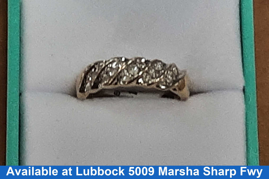 Women's Ring - Anniversary - Yellow Gold 10k (.417) 3.3 grams Size 7